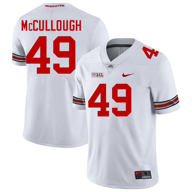 Liam McCullough Ohio State Buckeyes Jersey College Football Uniforms-White